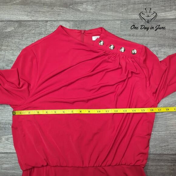 London Style Long Sleeve Midi Dress Size 4 - Picture 5 of 7